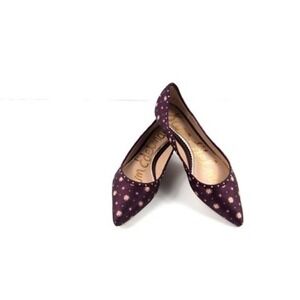 Sam Edelman Rivera Wine Jacquard Embellished Fabric Ballet Flat Shoe Sz 7 Dressy